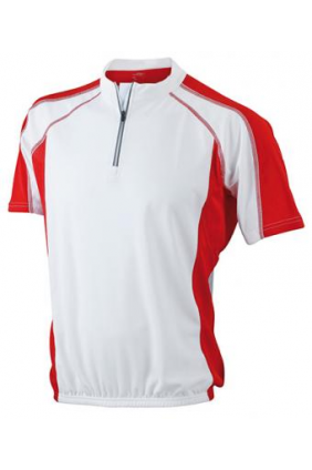 Maillot cycliste homme (blanc rouge)